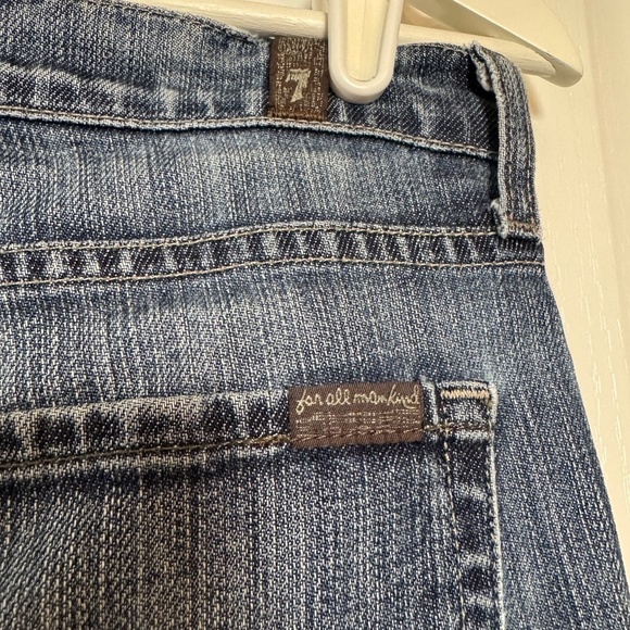 7 For all mankind women's jeans 29 mid rise straight leg Edie dark wash denim - Picture 6 of 10